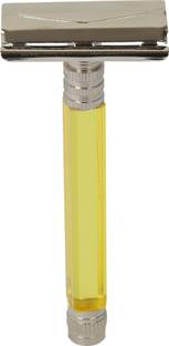 tinku Double Edge Metal Safety Razor (Acrylic, Yellow) (T-17), Men