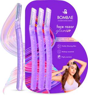 Bombae Glam up Face Razors for Women Facial Hair | Painless Hair Removal | Makeup Base, Women