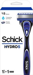 Schick Hydro 5 Razor (1 Razor Handle with 1 Cartridge) - Lubricating Strip, Trimmer, Men