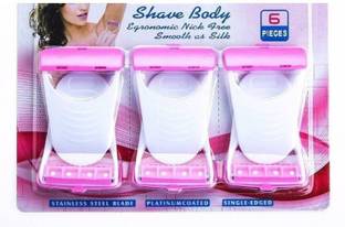 Elecsera 6 in 1 shave body blades Disposable Razor, Women