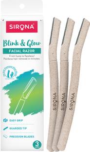 SIRONA Reusable Blink & Glow Face Razor for Women | Upper Lip, Eyebrows, Women