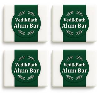 VedikBath Alum Bar 100g (Pack of 4) Shaving Soap