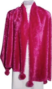 Saba Fur, Polyester Wool Blend Solid Women Shawl