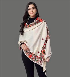 darshan lal and sons Cashmere Floral Print Women Shawl