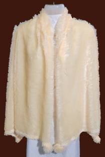 Saba Fur, Polyester Wool Blend Solid Women Shawl