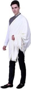 Oswal wool Polyester Wool Blend Solid Men, Women Shawl