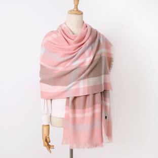 AlexVyan Acrylic, Wool Woven, Checkered Women Shawl