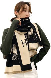 AlexVyan Acrylic, Wool Printed, Woven, Self Design Women Shawl