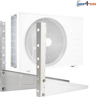 Shop4Ever High Quality Metal Wall Mounted Heavy Duty Air Conditioner Outdoor Unit, Shelf Bracket, Mounting Brackets, Ac outdoor stand 500mm x 160mm 127cm x 40.64cm Shelf Bracket