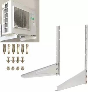 Zigma Enriching Lifestyles Heavy Duty Air Conditioner Outdoor Unit Wall Mount Bracket AC Outdoor Stand 2.2 for 1 Ton, 1.5 Ton, 2 Ton Stand L-47cm, Taper L-39cm Shelf Bracket