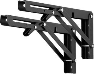 IKONEXX Heavy Duty Metal Collapsible Folding Shelf Bracket for Workbench Folding Table 20 Cm Shelf Bracket