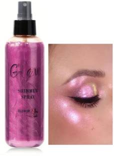 MYEONG Pink Glitter Spray Shimmer Glimmer Spray For Hair and Body