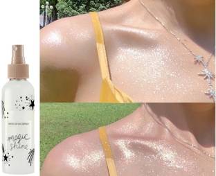 HUZURLU High Pigment Body Oil Bronzer illuminator Glitter Private Label Body Shimmer