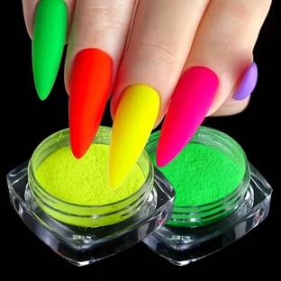 MYEONG Neon Pigment Multi Use Pigment Eyeshadow for Face Makeup Nail Art Perot Green
