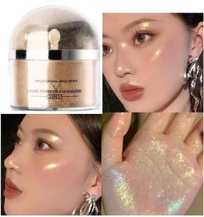 GULGLOW99 Makeup Shimmery Gold Color Face Makeup Shimmer Powdery Highlighter