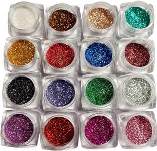 vizo Trendy gleaming 16 colour Glitter Powder.