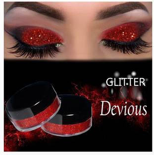 REIMICHI New Glitter Eye shadow, Shimmer Sparkle Glow Eye Brightener Red Powder