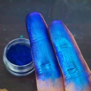 MYEONG Blue Pigments Dust Shimmer, Matte, Glitter, Rainbow Make Up Powder Highlighter
