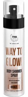 TNW - The Natural Wash Way to Glow Body Shimmer Spray| Hydrates skin | Improved texture Primer  - 120 ml
