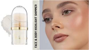 HUZURLU Silver Color Shimmer Highlighter For Woman