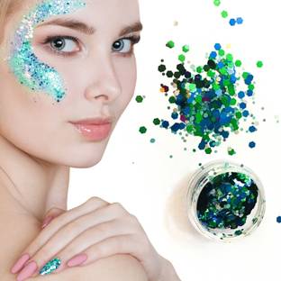 tanvi27 Multi Use Body , Nail , Face, Hair, Green Loose Glitter for Craft