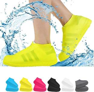 SIDGO Reusable Rainproof/Non-Slip Resistant Silicon Waterproof Shoe Cover S Silicone YELLOW Flat Shoe Cover