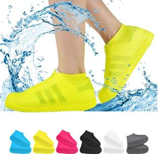 WAKTORO Reusable Waterproof Silicone Shoe Covers for Kids Silicone Multicolor High Ankle Shoe Cover