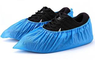 C-Cure Water-Proof Shoe Cover Durable Material Disposable Shoe Protector Universal Size Plastic Blue Boots Shoe Cover