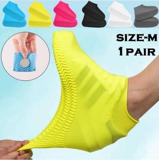 RAJAMALL High quality Silicone Rain Boot Cover Waterproof Anti-Slip Wearable Reusable Silicone MULTICOLOR Boots Shoe Cover