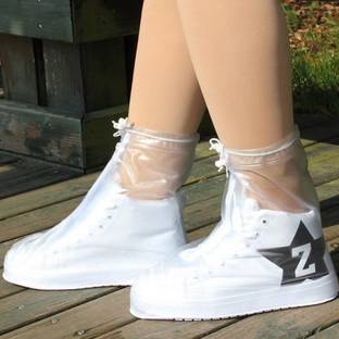 Kelexx Rain Boot Waterproof Shoes Covers, Plastic Transparent Boots Shoe Cover, Flat Shoe Cover