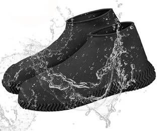Dermeida Antiskid Silicon Boot Cover Rain Silicone Black Boots Shoe Cover, Flat Shoe Cover