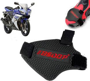 AUTO PEARL Shoe Protector Gear Shift Scuff Mark Protection Shifter Cover for YZF R15 V2 Silicone Red & Black Boots Shoe Cover