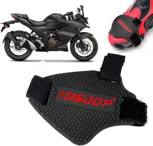 AUTO PEARL Shoe Protector Gear Shift Scuff Mark Protection Shifter Cover for GS 150R Silicone Red & Black Boots Shoe Cover