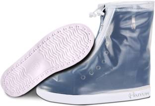 HAIYUN Shoe Cover Waterproof Thick Plastic Reusable Rain Shoe Covers Polyresin White Boots Shoe Cover