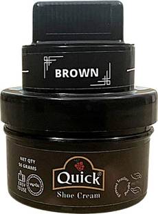 Quick Cream Shoe Polish Color - Dark Brown (Pack 50 Grams) | Carnauba Wax Shoe Cream Leather Shoe Cream