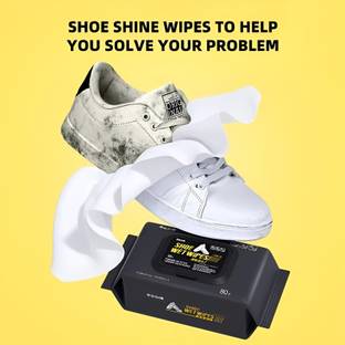 REXEERA Shoe Wet Wipes (1 Pack of 80 Pcs) Instant Sneaker Cleaner Shoe Cleaning Patent Leather, Velour, Leather, Canvas Shoe Cleaner