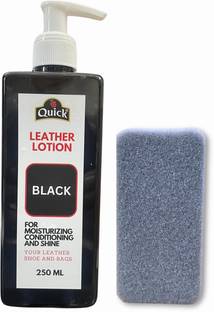 Quick Lotion Cream For Leather Shoes Bags and Jacket | 250 ML Pack | Colour: BLACK Leather Shoe Cream