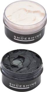 SHOESHINE Neutral & Black shoe cream for all Smooth Leather 50ml Leather, Synthetic Leather Shoe Cream