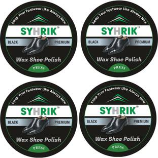 Graphene (Pack of 4) Black Press Wax Polish 4x40 gram Leather Shoe Wax Polish (Black) Leather Shoe Cream