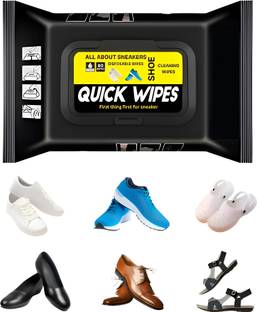 SSBHl Shoe Cleaning Wipes - 1 Pack of 80, Shoe Cleaner Wet Wipes for White Shoes, Canvas, Leather, Nubuck, Patent Leather, Sports, Velour Shoe Cleaner