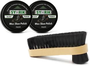 Graphene 2-Black Shoes Polish, 1-Dual Side Shoes Brush (Pack of 3). Black Polish & Brush. Leather, Synthetic Leather Shoe Wax Polish
