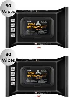 TRISR Sneaker & Shoe Cleaner Wipes 2 Pack of 160 Wipes, Portable Sneakers Cleaner Canvas, Synthetic Leather, Leather Shoe Cleaner