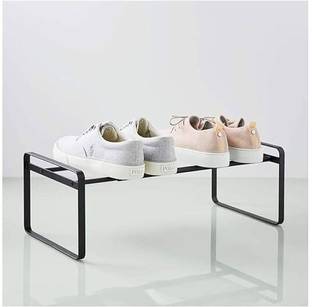 Indian Decor 28498 Small Shoe Rack Storage Mini Shoe Bench Entry Stool Bench Bed End Stool Metal Shoe Rack