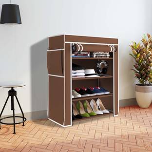 Raunak PVC Rust Proof Pipe 4 Shelf Metal Shoe Stand