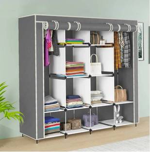 Esnapy ollapsible Wardrobe for Clothes with 12 Shelves Plastic Collapsible Shoe Stand