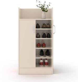 CREATIVE QUBE DIY Shoe Rack–Multi-Shelf Engineered Wood Shoe Organizer for Home,Entryway Engineered Wood Shoe Rack