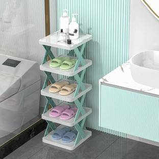 divinezon 4 Layer Shoes Rack Adjustable Plastic Shoe Stand