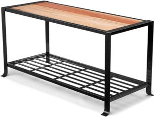Indian Decor 28880 Classic Ideas/Hallway Furniture/Space Saving 2-Tier Bench Metal Shoe Rack