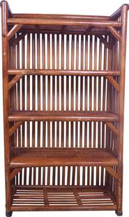 EVRA Wood, Bamboo,Cane shoe rack chappal stand, Bookshelf for office,multipurpose use Cane Collapsible Shoe Stand