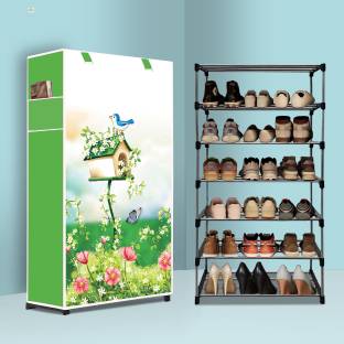 TheNextStore 6 Tier Foldable Shoe Rack – Space Saver, Universal for Entry, Bedroom & Balcony Metal Shoe Stand